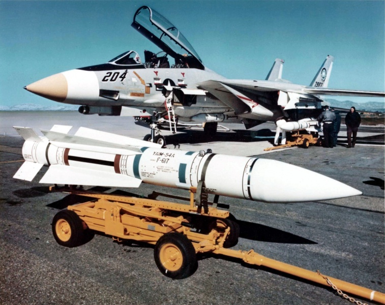 File:YAIM-54A Phoenix missile with F-14A Tomcat in 1973.jpg