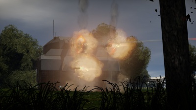 Landkreuzer P. 1000 Ratte Boradside firing All cannons.jpg