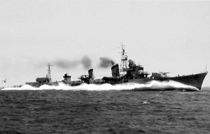 Shimakaze seen from the broadside