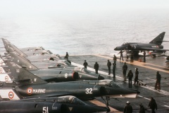 Étendard IVM and Super Étendard aboard Foch in 1983..jpg