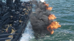 15 cm 50 Type 41 (152 mm) Kongo firing.jpg